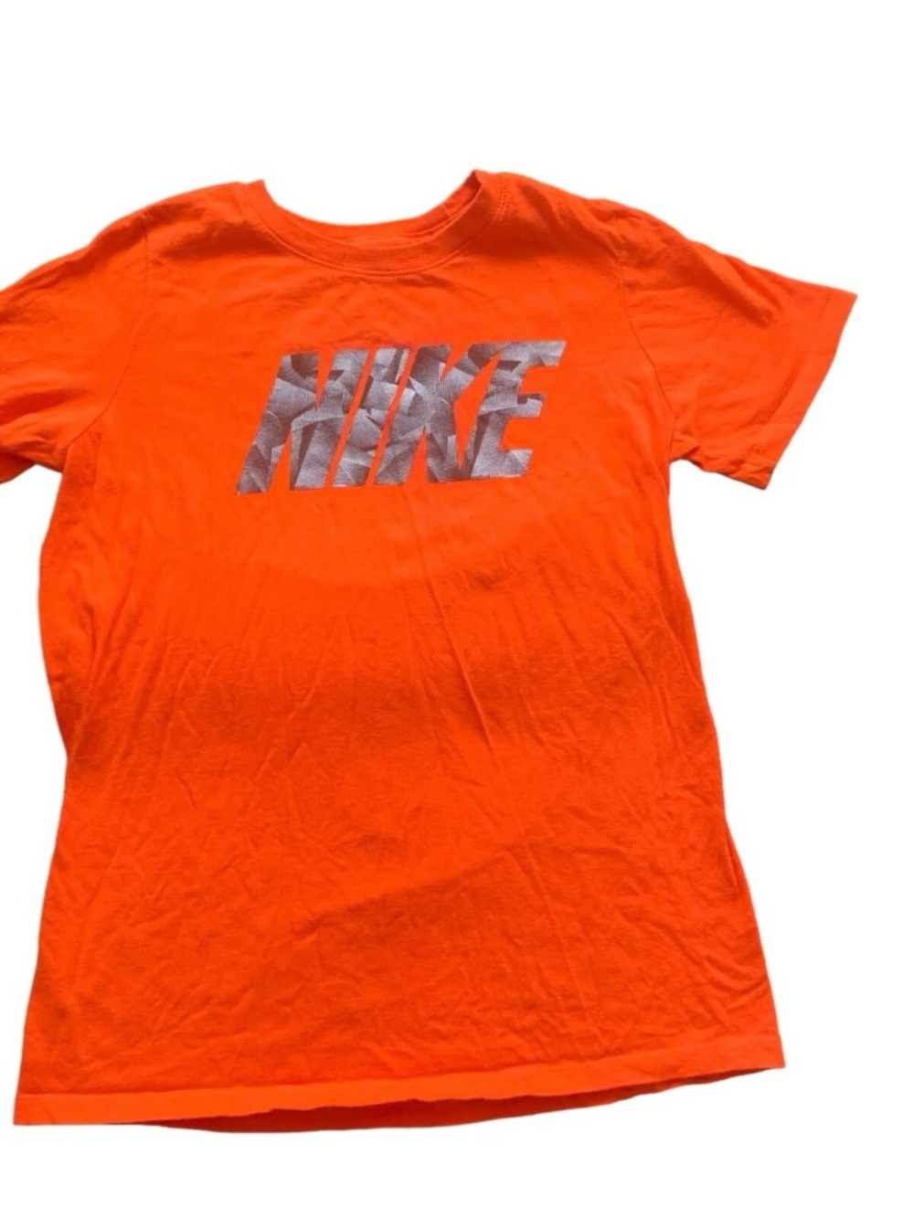 Nike Sz M Boys Graphic Tee Shirt Orange